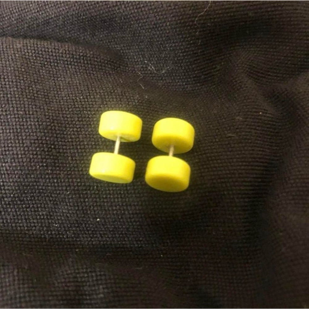 Neon Green Acrylic Fake Faux Gauge Plugs